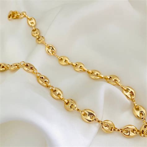 gucci gold chain necklace|gucci 18k gold barrel necklace.